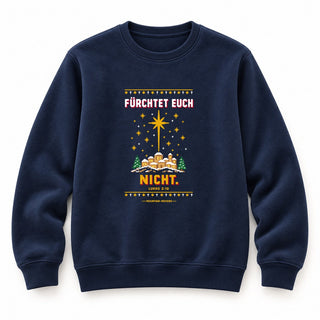 Fürchtet euch nicht Dorf Christmas Sweatshirt Navy
