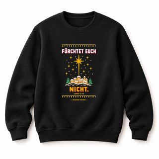 Fürchtet euch nicht Dorf Christmas Sweatshirt Schwarz