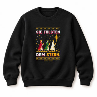 Sie folgten dem Stern Könige Christmas Sweatshirt Schwarz