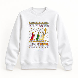 Sie folgten dem Stern Könige Christmas Sweatshirt Weiß