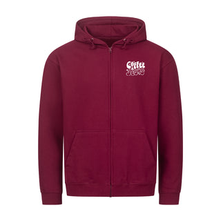 Coffee and Jesus hearts braun Zipper Hoodie
