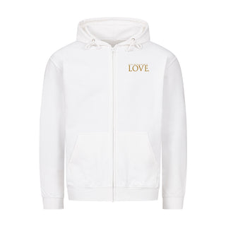 Golden love Zipper Hoodie Variante, Mountain Movers christliches Design