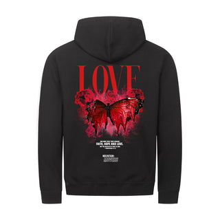 Love Streetwear Zipper Hoodie Backprint