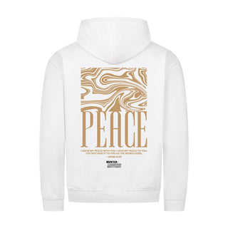 peace streetwear Zipper Hoodie Backprint