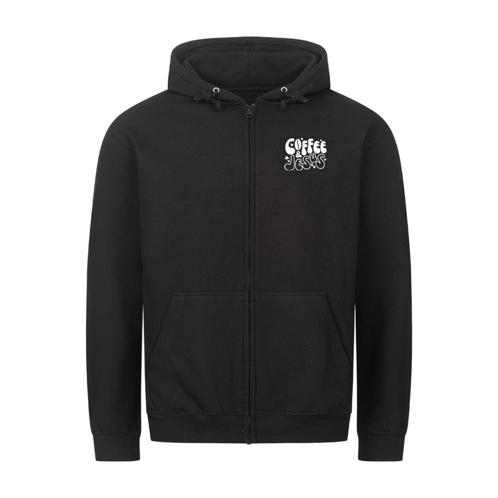 Coffee and Jesus Hearts Bruin Zipper Hoodie