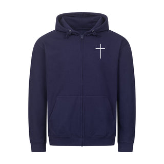 a Love Story Zipper Hoodie Detailansicht, Mountain Movers christliche Streetwear