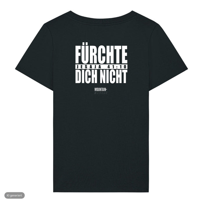 Fürchte dich nicht Typo Frauenshirt Front & Backprint