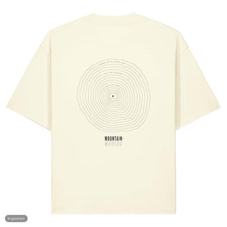 Senfkorn Höhenlinien Heavy Oversized Shirt, Cream, Rückseite