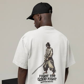 Fight the good Fight Gym Oversized T-Shirt BackPrint