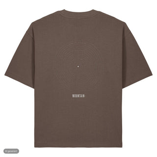 Senfkorn Höhenlinien Heavy Oversized Shirt, Mocha, Rückseite
