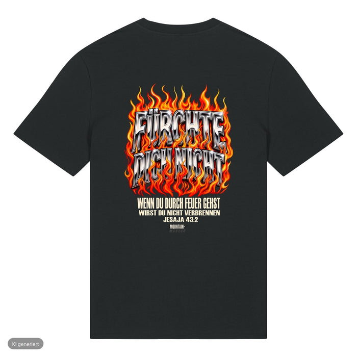Fürchte dich nicht Flammen Jesaja 43:2 T-Shirt Front & Backprint