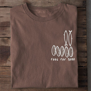 Food for 5000 Shirt Braun