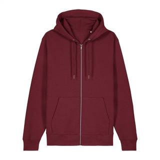 God as Our Light and Salvation Zipper Hoodie Backprint, Burgunder, Vorderseite, Mountain Movers christliche Streetwear