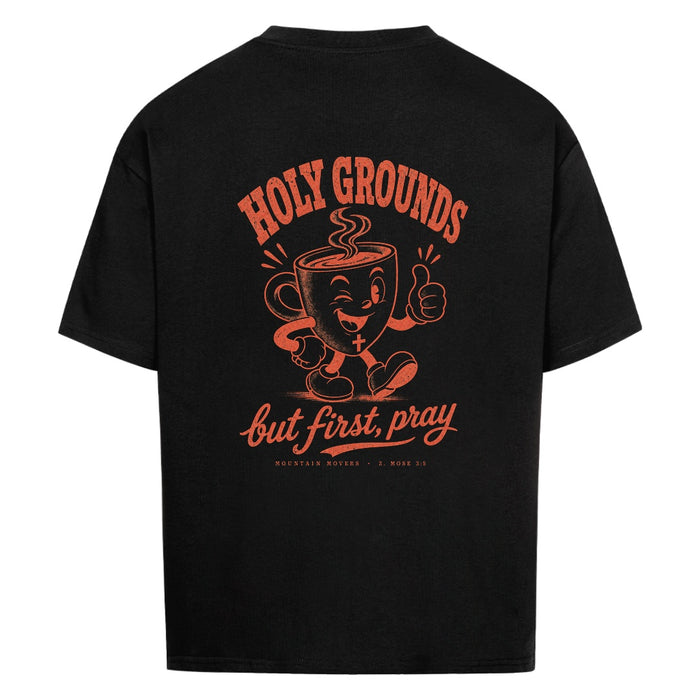 Holy Grounds Retro Oversize Shirt Backprint