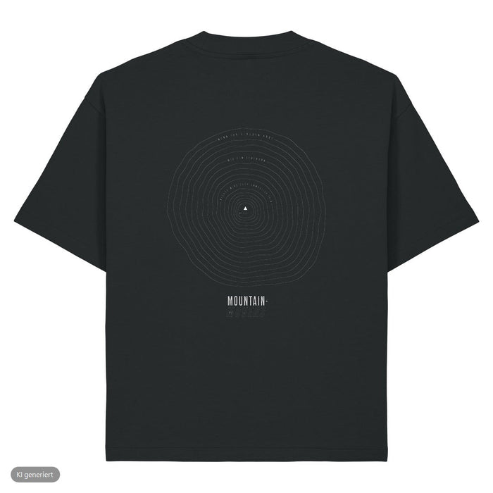 Senfkorn Höhenlinien Matthäus 17:20 Heavy Oversized Shirt Front & Backprint