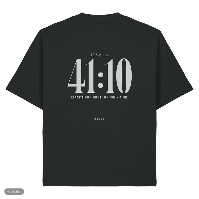 Jesaja 41:10 Deutsch Heavy Oversized Shirt Front & Backprint
