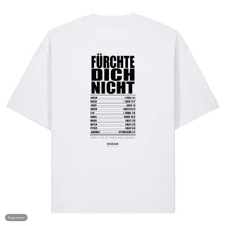 Fürchte dich nicht Tour Heavy Oversized Shirt, Weiß, Rückseite