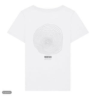 Mustard Seed Höhenlinien Frauenshirt, Weiß, Rückseite