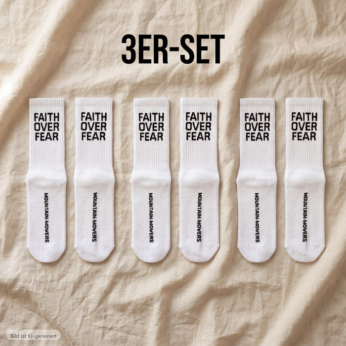 Faith over Fear Socken 3er-Bundle – dünne Sommersocken