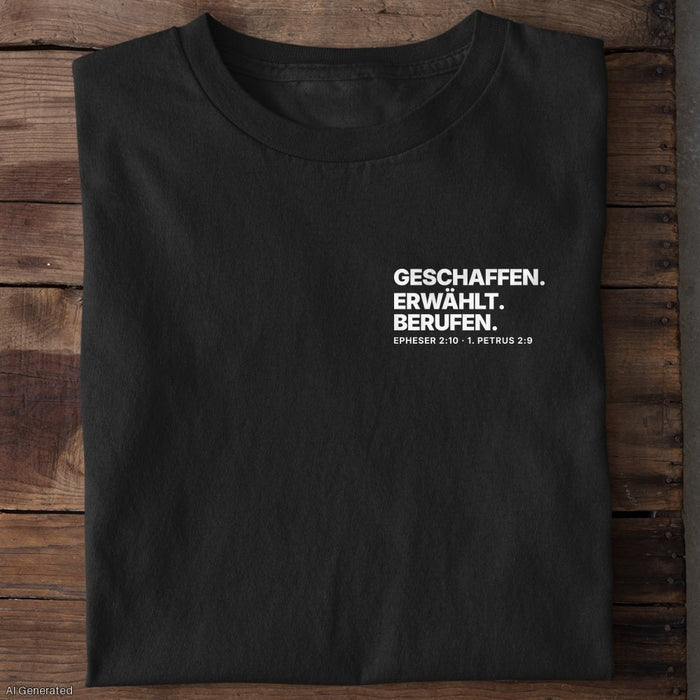 Geschaffen erwählt berufen Epheser 2:10 T-Shirt