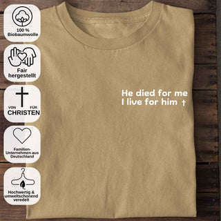 he died for me Shirt Premium (minimalistisch)