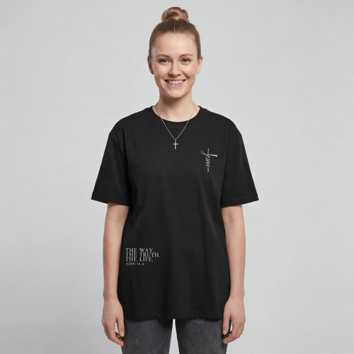 Jesus Cross Front Oversized Shirt