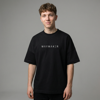 Waymaker Oversized T-Shirt schwarz, Mountain Movers christliche Streetwear