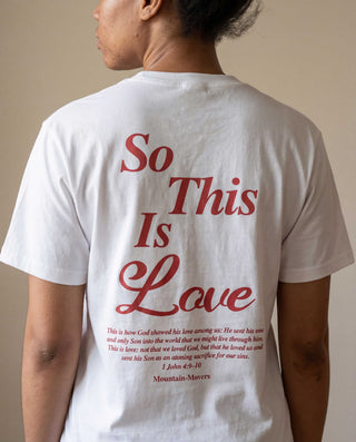 So This is Love Shirt Backprint Variante, Mountain Movers christliches Design