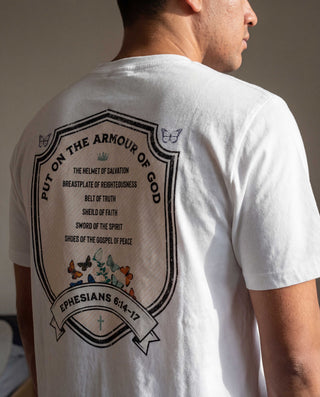 Armour of God Shirt Backprint, christliche Streetwear von Mountain Movers
