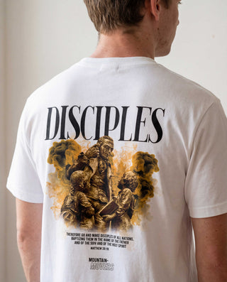 Disciples streetwear Shirt Backprint, christliche Streetwear von Mountain Movers