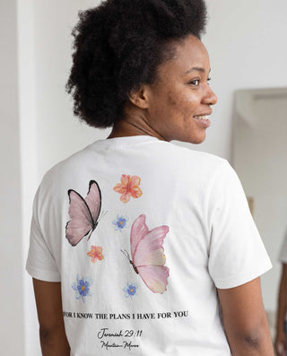 Jeremiah 29:11 for i know Shirt Backprint, christliche Streetwear von Mountain Movers