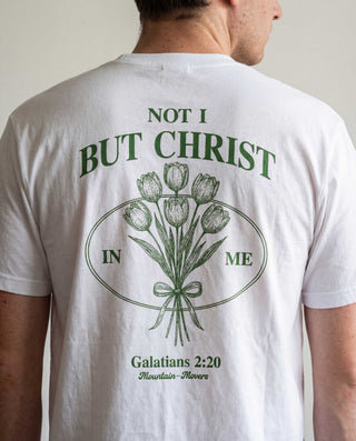 NOT I BUT CHRIST Shirt Backprint, christliche Streetwear von Mountain Movers