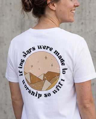 if the stars worship - So will I Shirt Backprint, christliche Streetwear von Mountain Movers