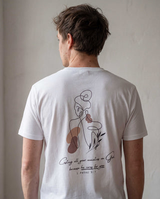 He cares for you, christliche Streetwear von Mountain Movers