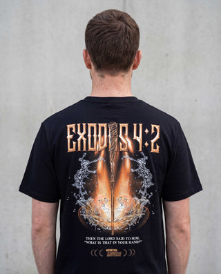 Exodus Shirt Backprint, christliche Streetwear von Mountain Movers