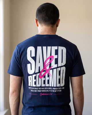 Saved and Redeemed Shirt Backprint, christliche Streetwear von Mountain Movers
