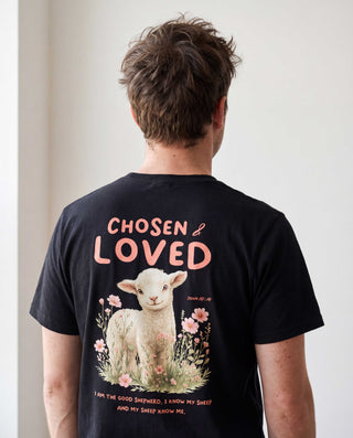 Chosen Loved Shirt Backprint, christliche Streetwear von Mountain Movers