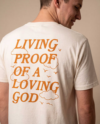 Living Proof Shirt Backprint, christliche Streetwear von Mountain Movers