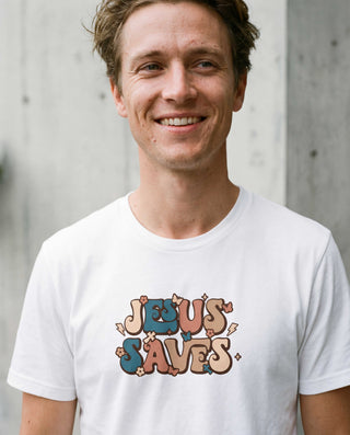 Jesus saves Shirt, christliche Streetwear von Mountain Movers