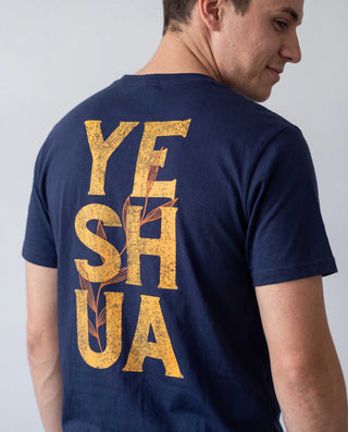 Yeshua Leaf Shirt Backprint, christliche Streetwear von Mountain Movers