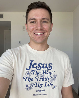 Jesus Retro Shirt Variante, Mountain Movers christliches Design