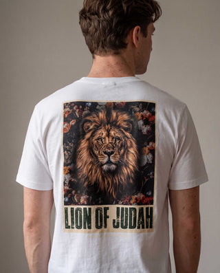Lion of Judah Retro Shirt Backprint, christliche Streetwear von Mountain Movers