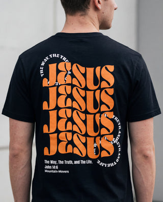 All About Jesus Shirt Backprint, christliche Streetwear von Mountain Movers