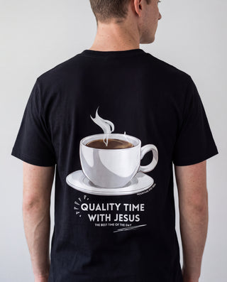 Quality Time with Jesus Unisex Shirt BackPrint, christliche Streetwear von Mountain Movers