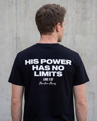 HIS POWER Shirt Backprint, christliche Streetwear von Mountain Movers
