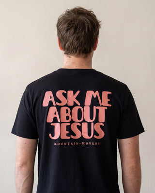 Ask me about jesus vintage - Backprint, christliche Streetwear von Mountain Movers