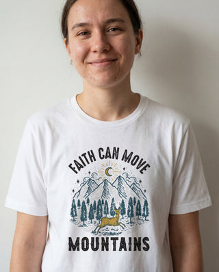 Faith can move mountains Reh Shirt, christliche Streetwear von Mountain Movers