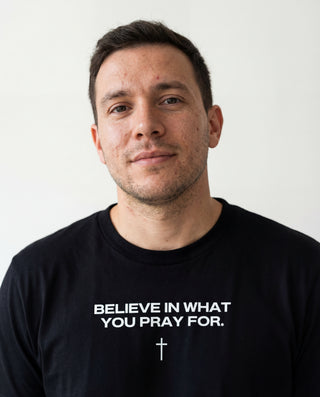 Believe in what you pray for Shirt, christliche Streetwear von Mountain Movers