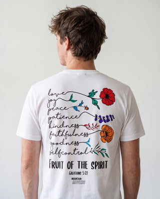Fruit of the Spirit Flowers Shirt BackPrint, christliche Streetwear von Mountain Movers