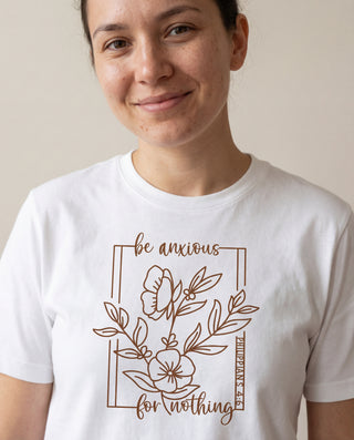 Be anxious for nothing Shirt, christliche Streetwear von Mountain Movers